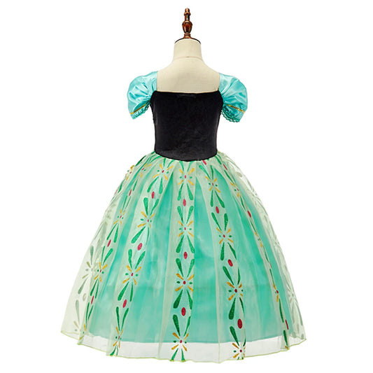 Kids Princess Costume Girls Elsa Anna Halloween Rapunzel Cosplay Dress Children Summer Party Clothes Carnival Elegant Dress 2024