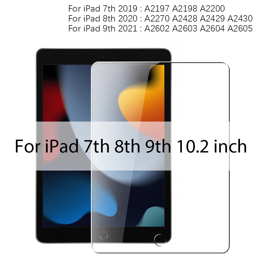 Tempered Glass Screen Protector For Ipad Pro 11 12.9 13 inch 2024 10th Generation Air 5 4 3 2 1 7th 8th 9th 10.2 Mini 6 9.7 Film