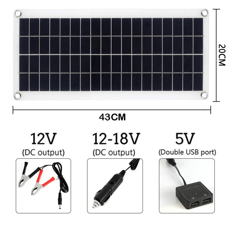 Solar Panel Fan Set 12V 30W Mini Solar Cell DIY Plate Kit Outdoor for Summer Greenhouse Dog Pet Home Ventilation Equipment