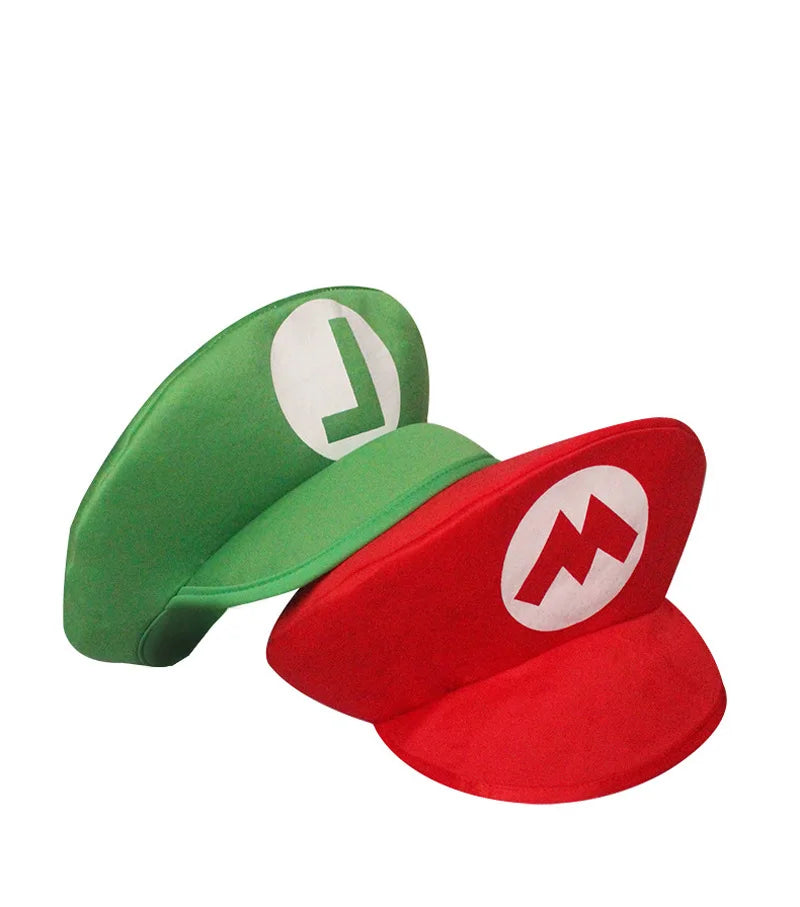 Super Mari Bros Cartoon Cosplay Hat for Kids Adult Classic Games Anime Halloween Funny Clothes Accessories Cap Chritsmas Gifts