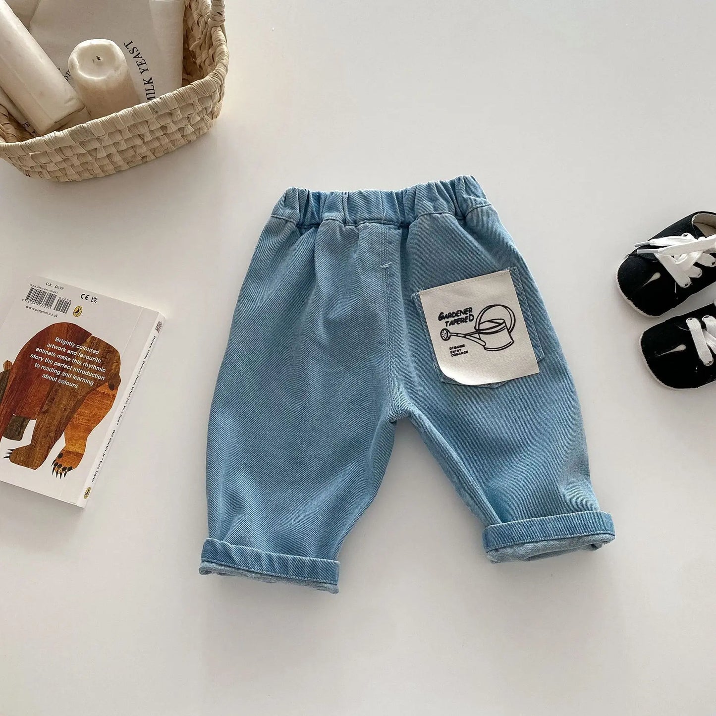 MILANCEL Solid Kids Pants for Boys and Girls  Four Seasons Elastic Waist Casual Toddler Baby Trousers Clothes for 1-6 Years