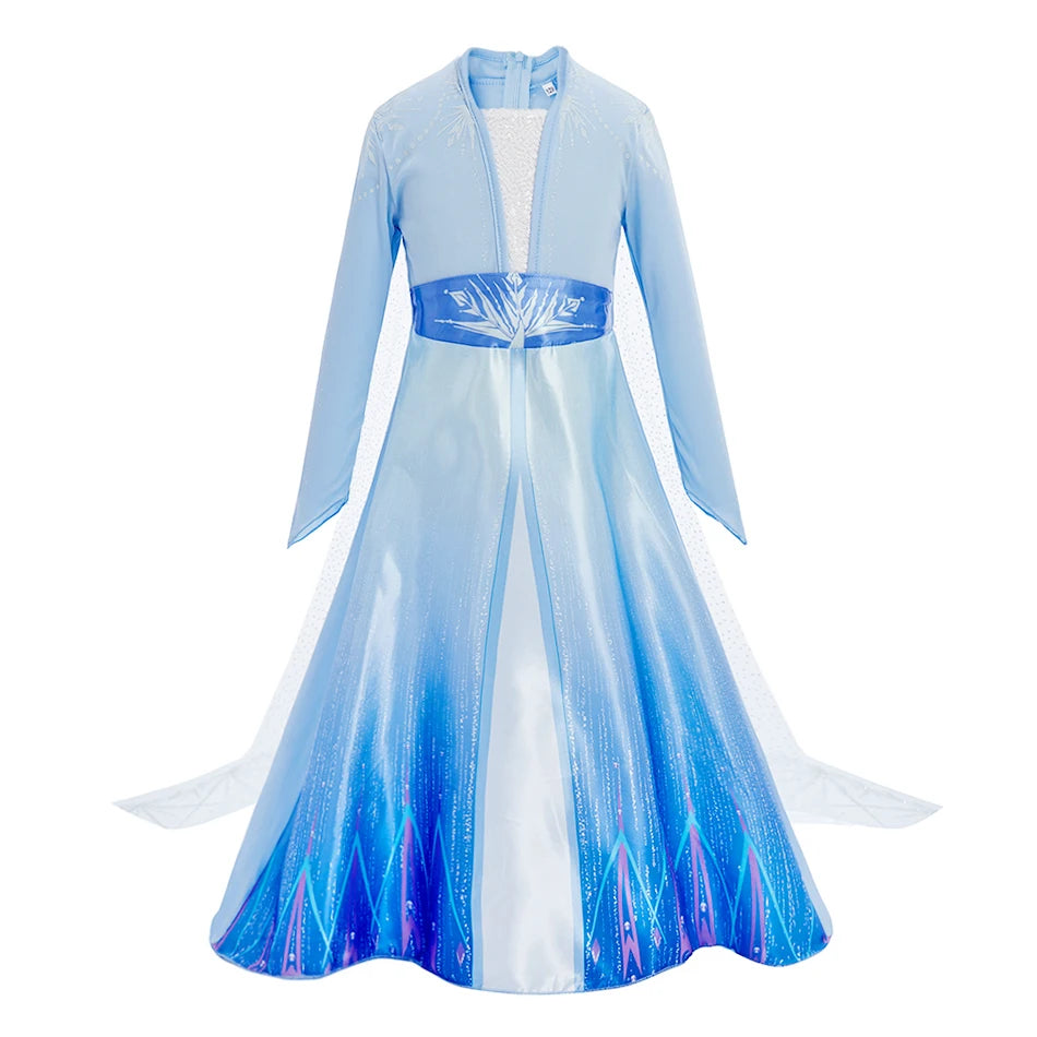 Kids Princess Costume Girls Elsa Anna Halloween Rapunzel Cosplay Dress Children Summer Party Clothes Carnival Elegant Dress 2024