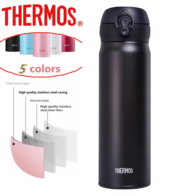 THERMOS Stainless Steel Double-layer Vacuum Cup Leak Prevention Insulated Flasks 350ml/500ml Thermo Water Bottle Thermal Tumbler