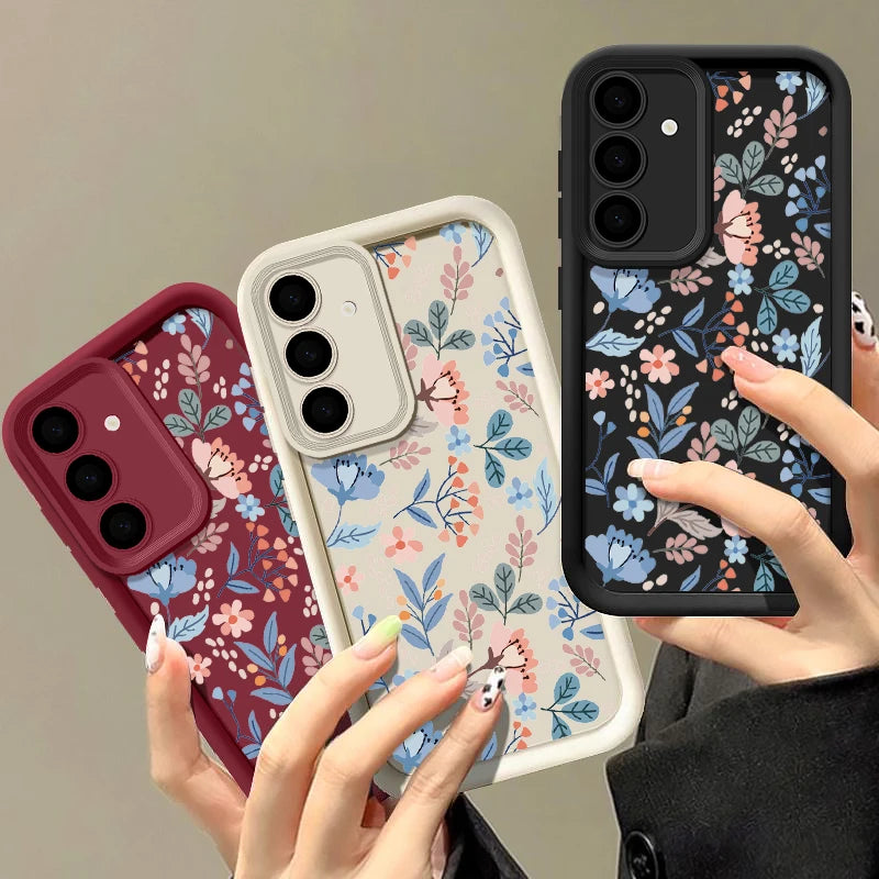 Small Flowers Phone Case For Samsung Galaxy S25 S24 S23 Ultra Plus S24 S21 FE A55 A54 A15 A14 A35 A25 A16 A56 A26 A36 Soft Cover