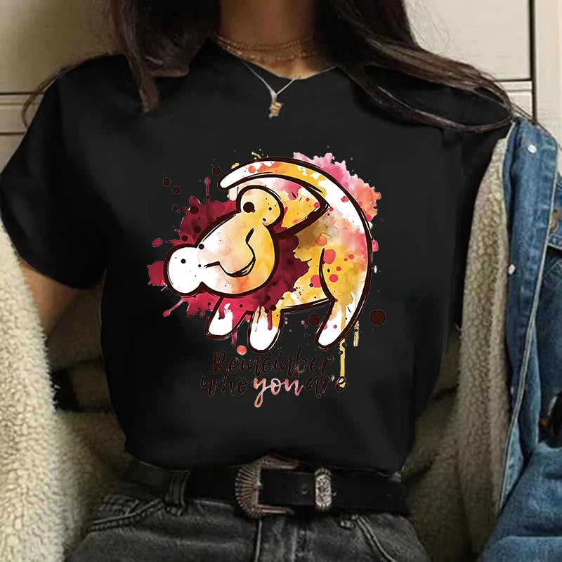 Funny Kawaii 90s The Lion King T-shirt Funny Disney T Shirt Harajuku Hakuna Matata Tshirt Women Top Tees Female Clothes