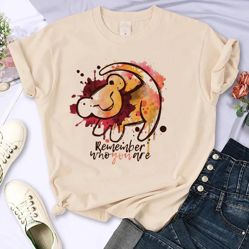 Funny Kawaii 90s The Lion King T-shirt Funny Disney T Shirt Harajuku Hakuna Matata Tshirt Women Top Tees Female Clothes