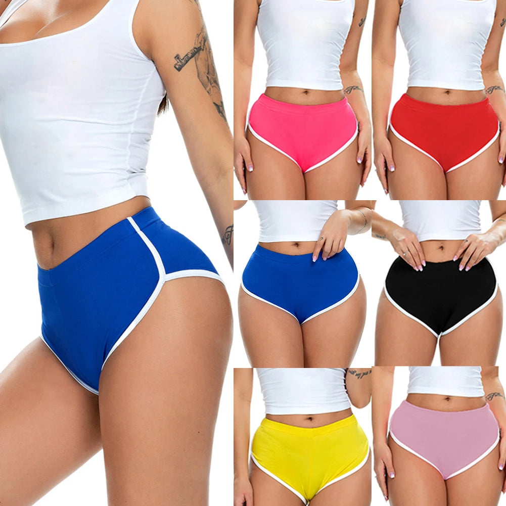 Women's Summer Casual Loose Yoga Shorts for Sport, Gym, Fitness, and Workout. Hot Pants with Push-Up Effect, Gym Training Tights with Pockets.