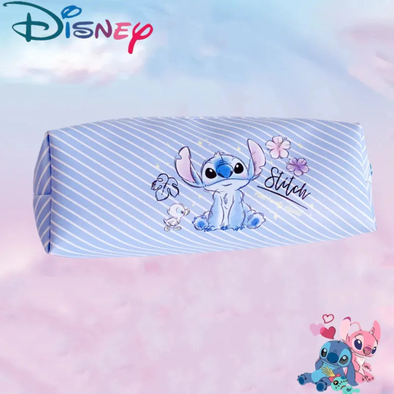 New Disney Stitch Anime Pencil Case Stitch Print Pen Bag Cartoon Students Storage Bag Stationery kids Toy Christmars Gift