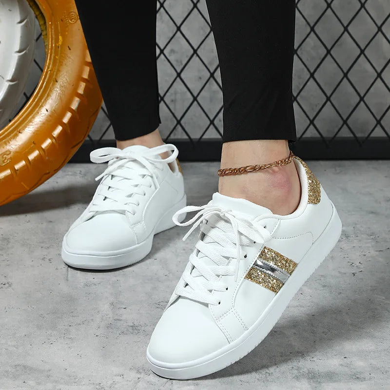 Women's Trend New Platform Skateboard Shoes Lovers Casual Flat Soft Soles Comfortable Outdoor Shoes