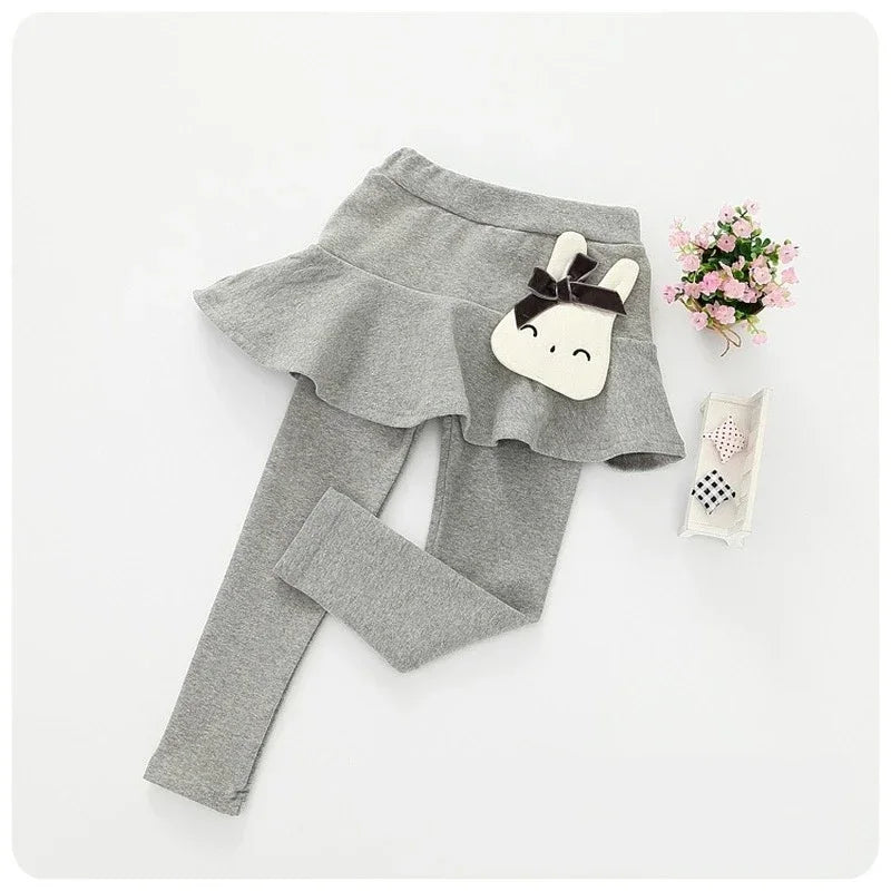 New Baby Girls Leggings Lace Princess Skirt-pants Spring Autumn Children Slim Skirt Trousers for 2-7 Years Kids Clothes