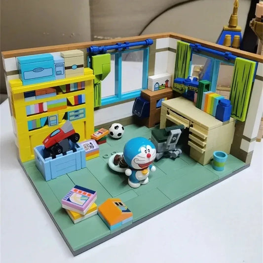 Keeppley Doraemon Building Blocks Nobita Nobi's Room Animation Peripheral Model Children's Toys Kawaii Birthday Gift