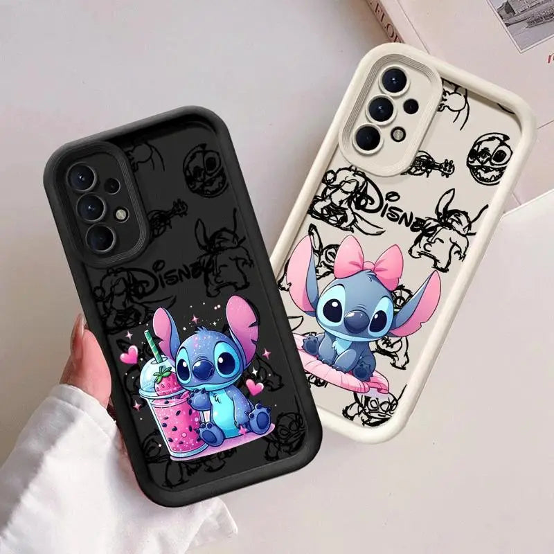 Phone Case for Samsung Galaxy A15 A25 A35 A55 A51 A71 A72 A73 A52 A52s A53 A54 5G TPU Silicone Soft Disney Stitch Cartoon