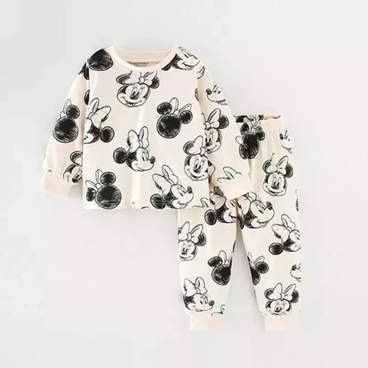 Cotton Baby Girl Sleepwear Suits  Autumn Winter Newborn Underclothes 2pcs Kids Clothes Set Spring Toddler Kids Clothes Pajamas