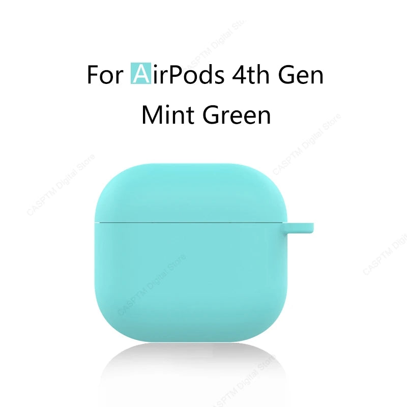 Soft TPU Case For AirPods 4 2024 Silicone Cover For Apple AirPods 4 4th Generation Cases Earphone Protetcive Funda With Hook