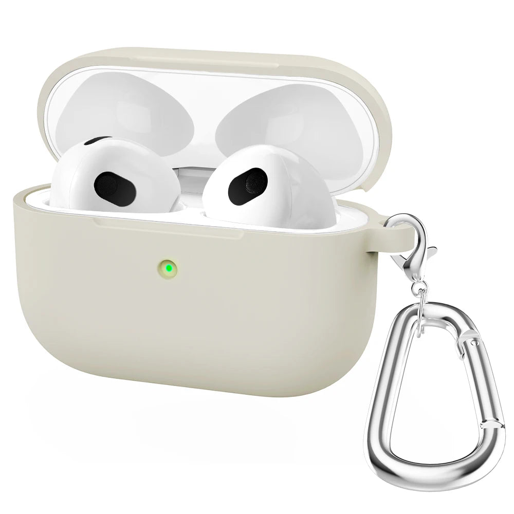 Liquid Silicone Cases For Apple New AirPods 3 case Wireless Bluetooth earphone Case With Hook For Air Pods 3 cover Accessories