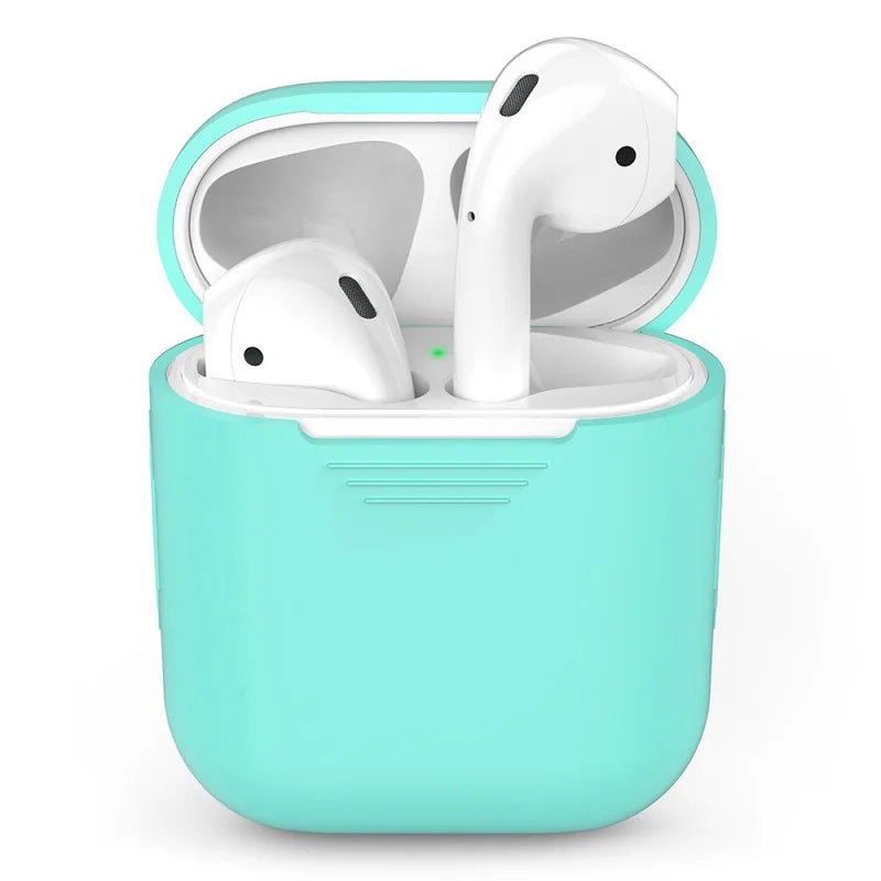 For AirPods Pro Protective Case Silicone New Solid Color Apple Airpods 2 1 Bluetooth Headset Soft Case Cover with Hook