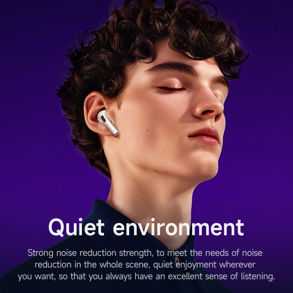 HOCO EW72 Wirelss Bluetooth 5.4 ANC Noise Reduction Earphone With LED Full Touch Smart Screen Charging Box Music Sports Earbuds