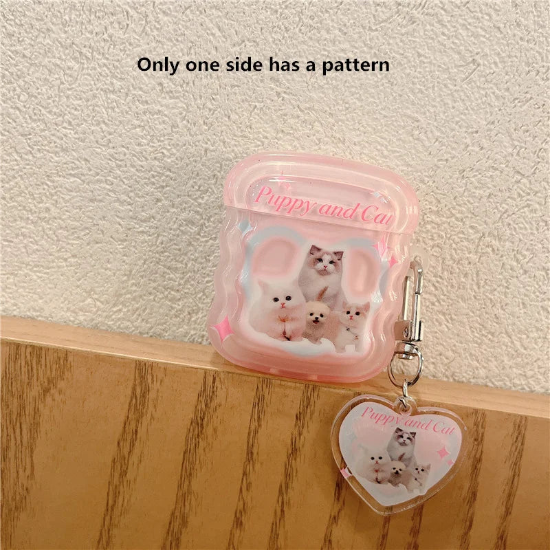 Ins 3D Cute Cartoon Cat Wase Case For Apple Airpods Pro 2nd Bluetooth Headphone Cover For AirPods 1 2 3 Protective Case Keychain