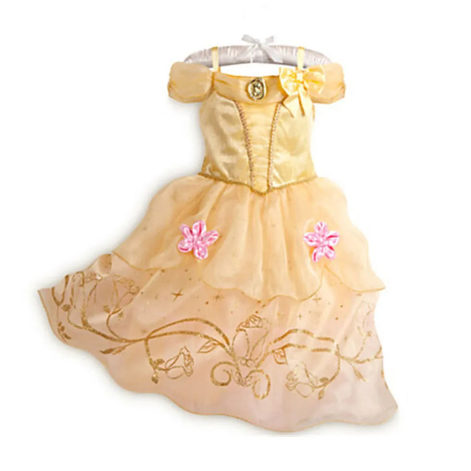 Kids Princess Costume Girls Elsa Anna Halloween Rapunzel Cosplay Dress Children Summer Party Clothes Carnival Elegant Dress 2024