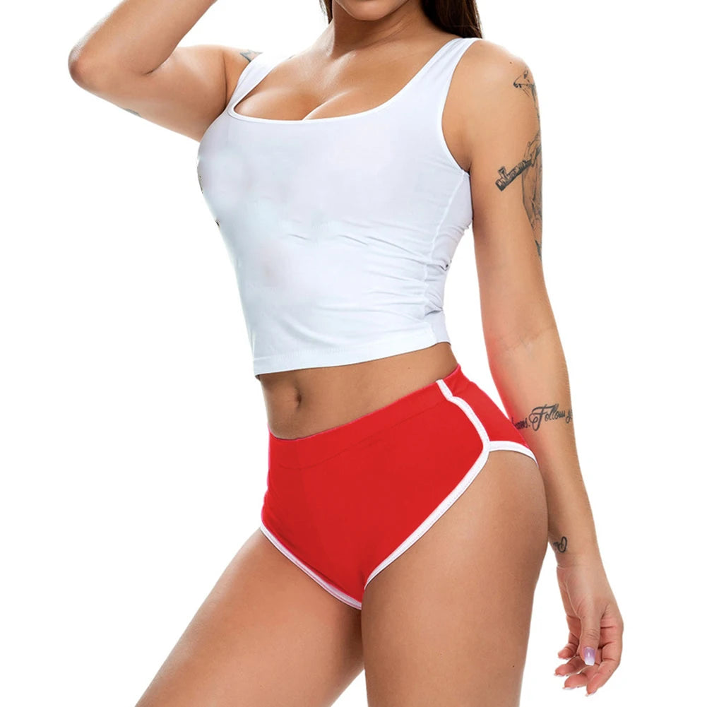 Women's Summer Casual Loose Yoga Shorts for Sport, Gym, Fitness, and Workout. Hot Pants with Push-Up Effect, Gym Training Tights with Pockets.