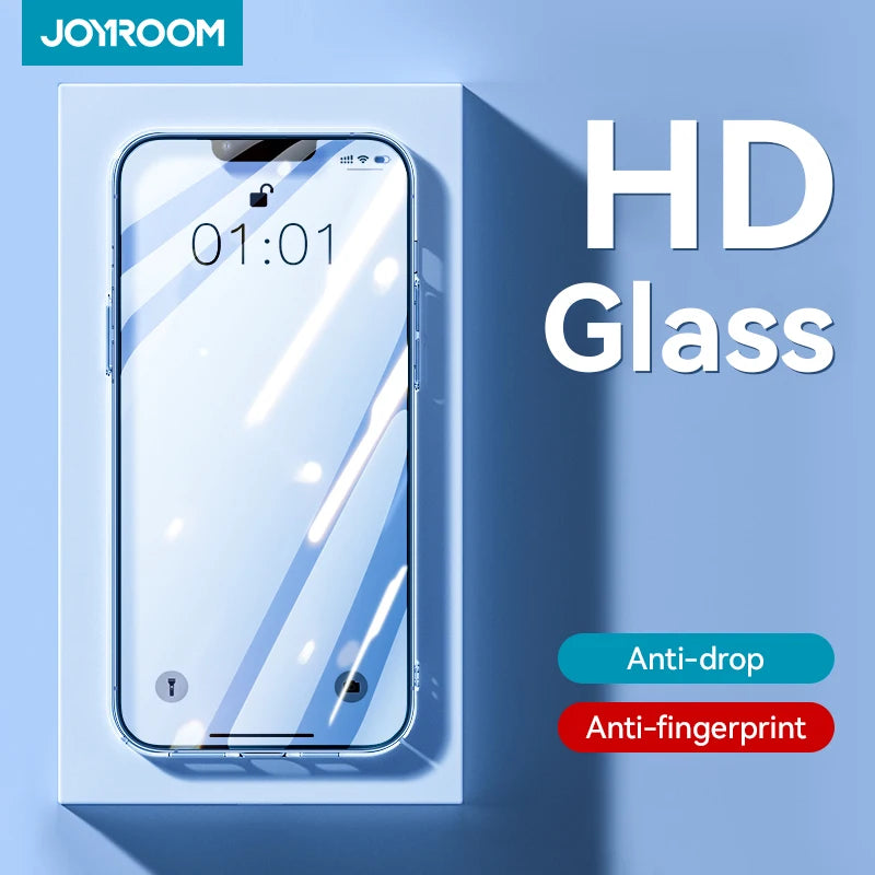 Joyroom 1/2/3pcs HD Glass Screen Protector for iPhone 16 15 14 13 12 11 Pro Max Full Screen Tempered Glass Protection for iPhone