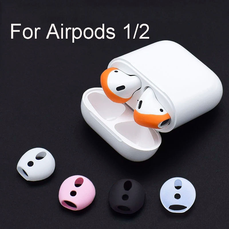 For Apple airpods 1 2 anti-lost silicone sleeve wireless Bluetooth headset case ultra-thin non-slip ear Covers caps