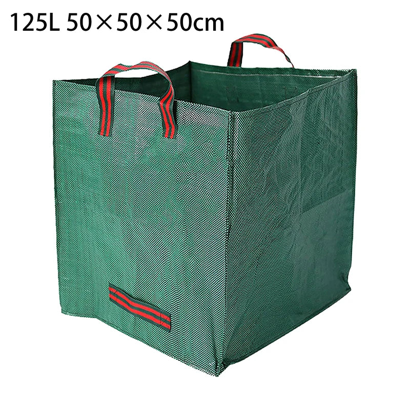 125/270L Garden PP Plant Flower Garbage Bag Deciduous Bag With Reinforced Handles Trash Can Garden Lawn Leaf Sundries Sack