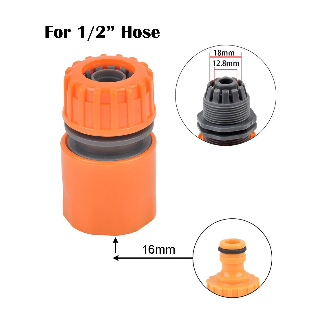 1/2" 3/4" 1 Inch Garden Hose Quick Connector Stopwater Connector Garden Tap Water Gun Coupler Watering Pipe Fitting