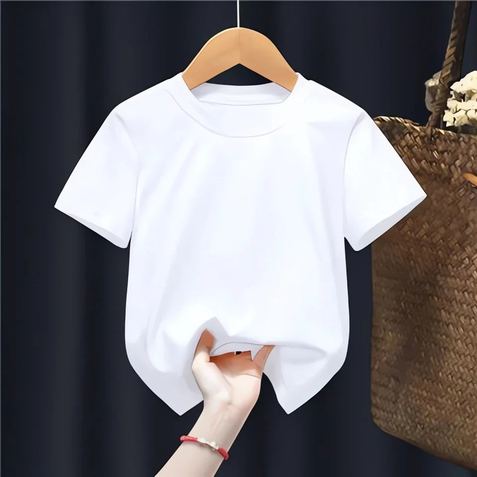 Sonic T-shirt for Children Letters A-Z Tee Top Cartoon Boys Clothes Fashion White Short Sleeve Kids Anime Loose Clothing Gift