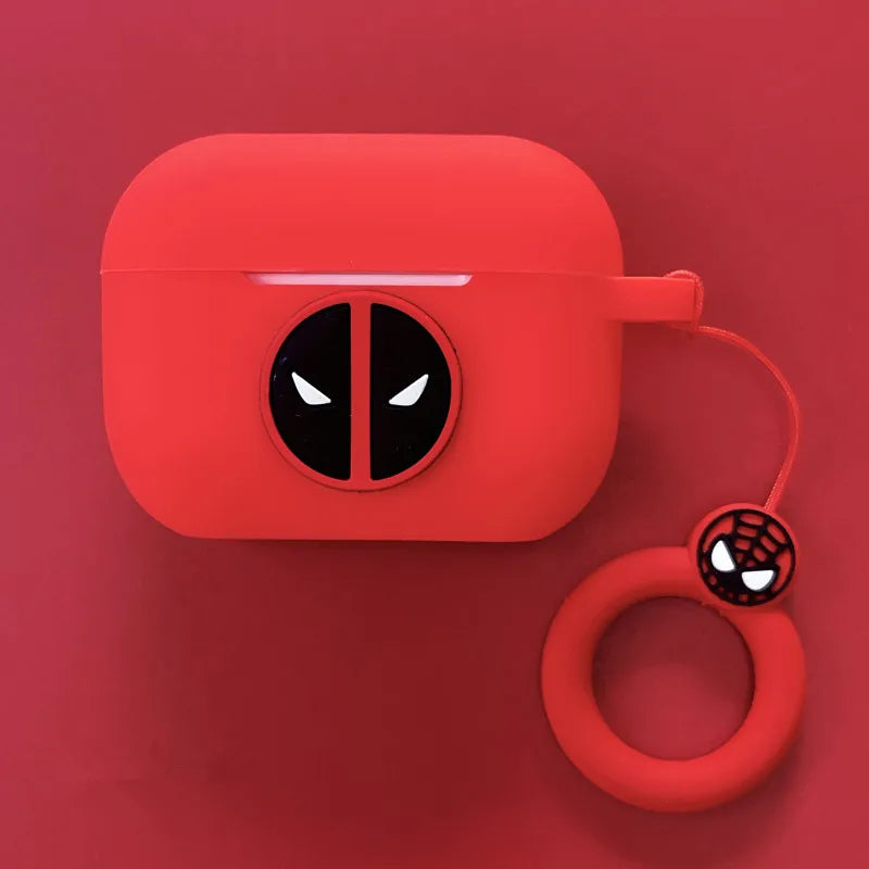 Marvel Deadpool Earphone Case Cover For Apple Airpods Pro 2/1 2 3 Silicone Wireless Earbuds Protective Shell With Keychain