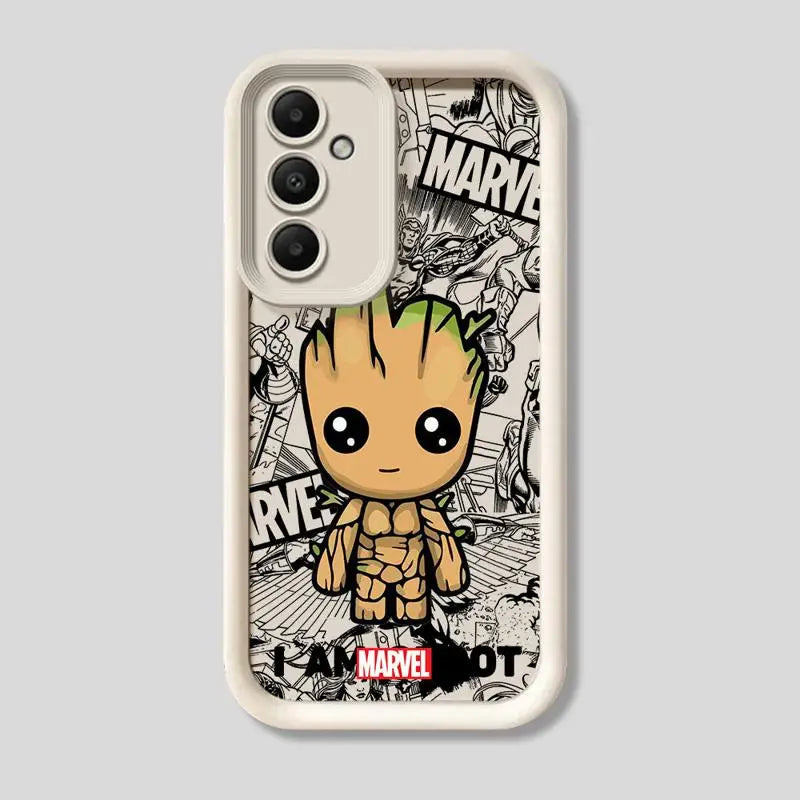 Marvel Deadpool Groot Phone Case for Samsung Galaxy A25 A35 A15 A51 A55 A51 A71 A72 A73 A52 A52s A53 A54 4G 5G Soft Copa