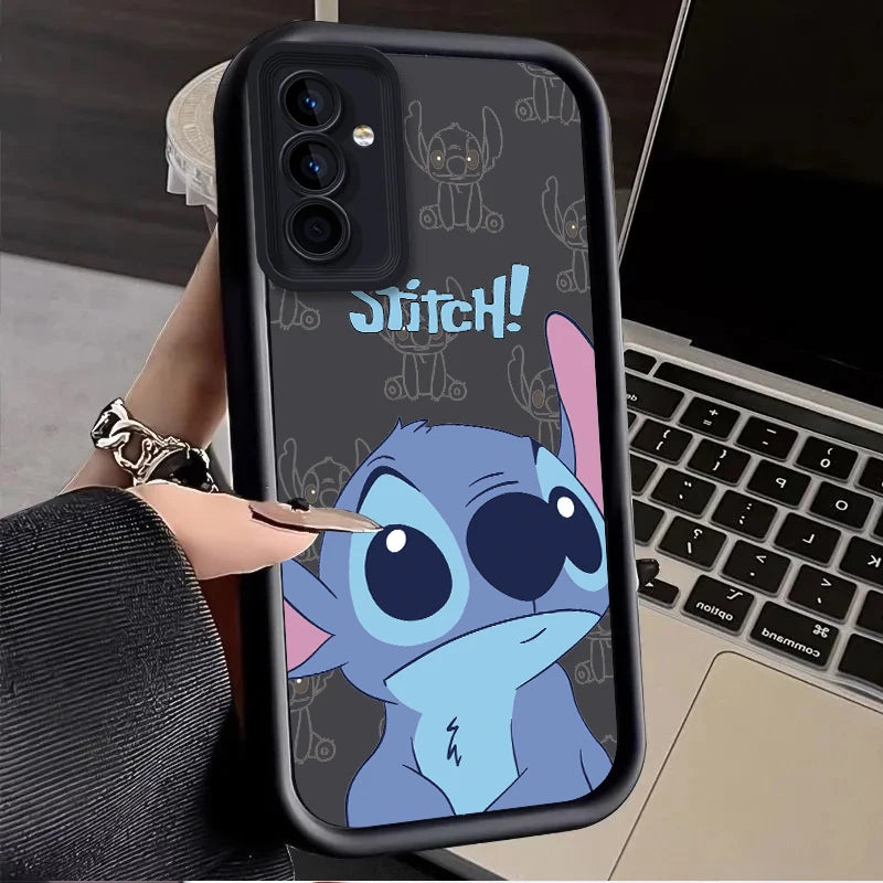 Lovely Disney Stitch Case for Samsung Galaxy S24 S23 S22 S21 Ultra Plus S20 FE A54 A53 A52 A52S A51 A50 A50S A34 A32 5G 4G Cover