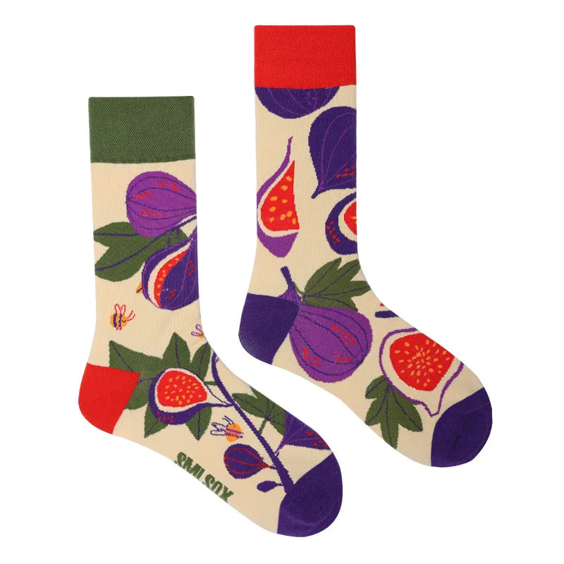 1 Pair Man Women Sock Original AB Tide Socks Colorful Socks Flowers Fruits Candy Cotton Socks Daily Friend Get-together Gifts