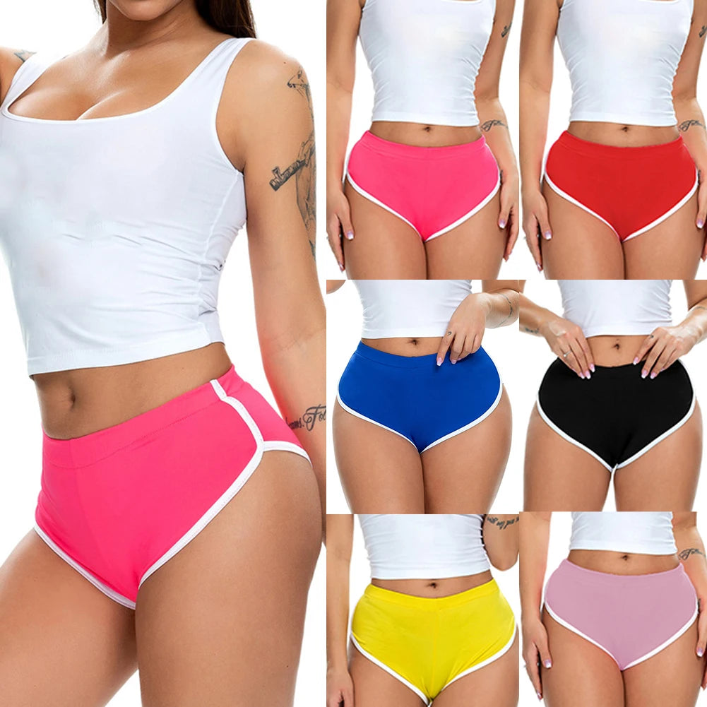 Women's Summer Casual Loose Yoga Shorts for Sport, Gym, Fitness, and Workout. Hot Pants with Push-Up Effect, Gym Training Tights with Pockets.