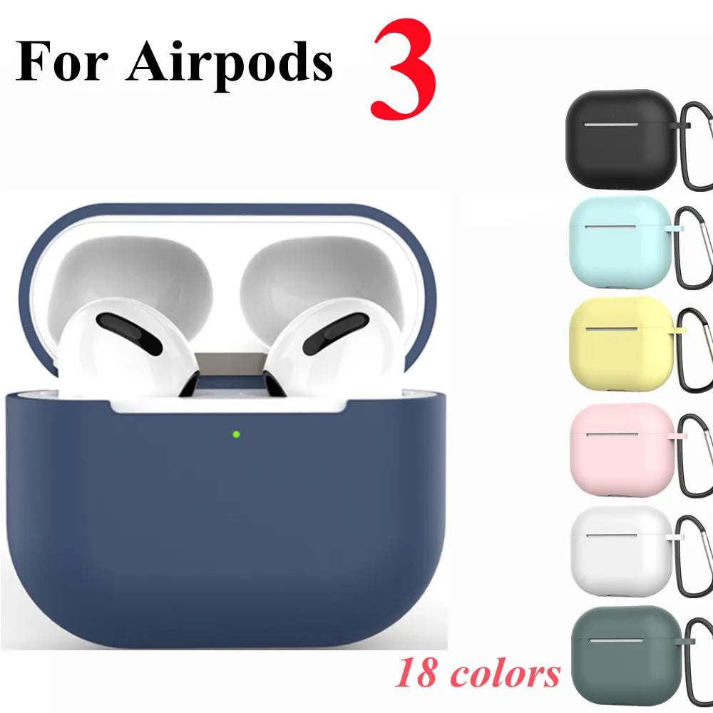 For apple airpods 3 case Soft Silicone Earphone Protective Shell Cover 2021 airpods3 air pods Generation Wireless Headphone Case