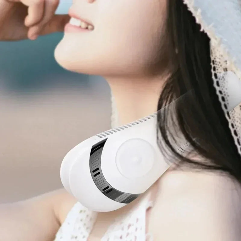 Xiaomi New Portable Hanging Neck Fan Smart RC Foldable Summer Air Cooling 5000mAh USB Rechargeable Bladeless Mute Fan