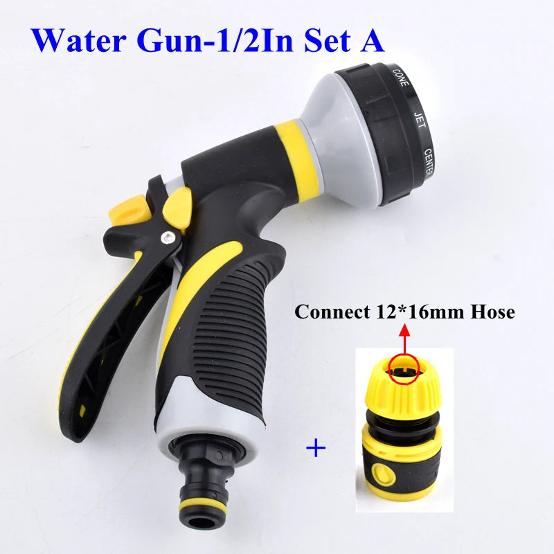 1/2" 3/4" Multifunctional Garden Water Guns Car Washing Set Vegetable Flower Watering Sprinkler Nozzle Spray Irrigation System