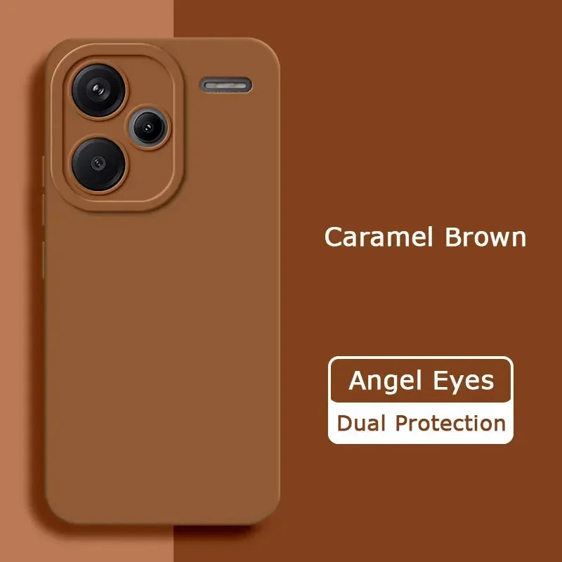 Luxury Angel Eyes Square Liquid Silicone Case Cover for Redmi Note 13 Pro Plus 5G Soft Mobile Phone Bags Note13 13Pro 13ProPlus