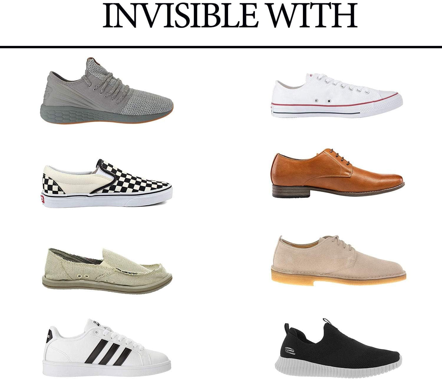 No Show Socks Men Size 6-9/9-12/12-15 Invisible Low Cut Loafer Sneaker Socks with Non-Slip Grip (3/6/8/12Pairs)