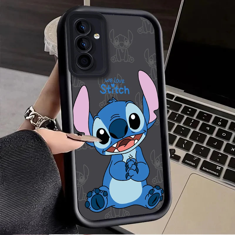 Lovely Disney Stitch Case for Samsung Galaxy S24 S23 S22 S21 Ultra Plus S20 FE A54 A53 A52 A52S A51 A50 A50S A34 A32 5G 4G Cover