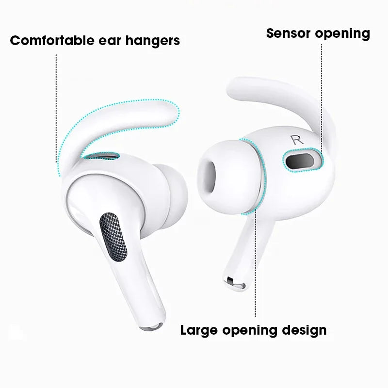 Silicone Anti Slip Ear Hooks For Air Pod Airpods Pro Anti Drop Earhook Holders Protector Cover Bluetooth Earphone Accessories