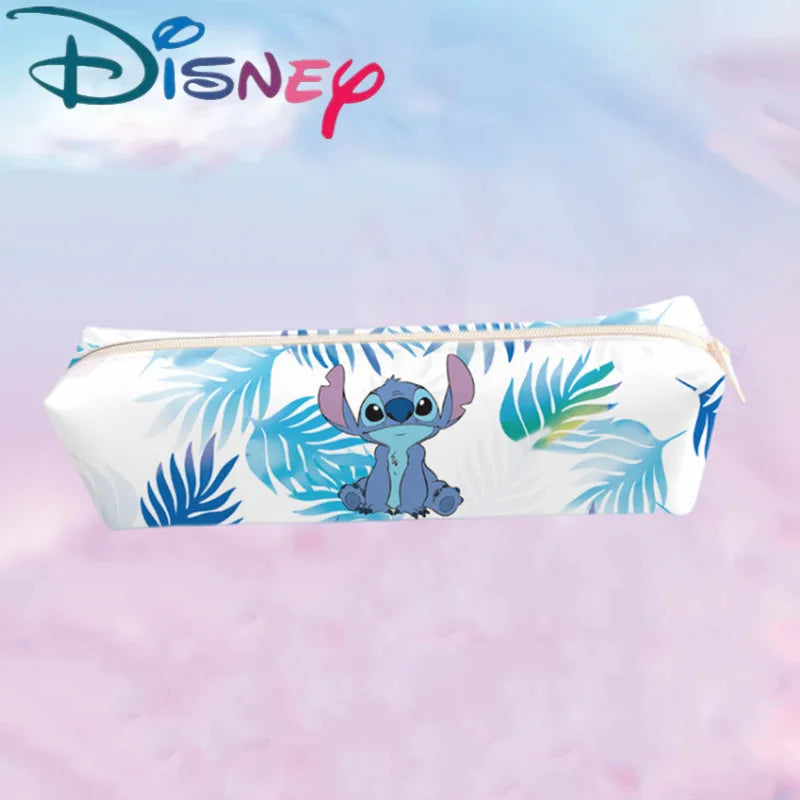 New Disney Stitch Anime Pencil Case Stitch Print Pen Bag Cartoon Students Storage Bag Stationery kids Toy Christmars Gift