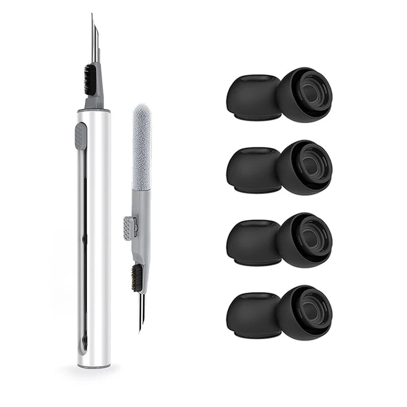 KUTOU 4 Pairs Liquid Silicone Ear Tips for Airpods Pro 1 2 Noise Reduction Pad Earplugs Ear Caps Comes with cleaning pen