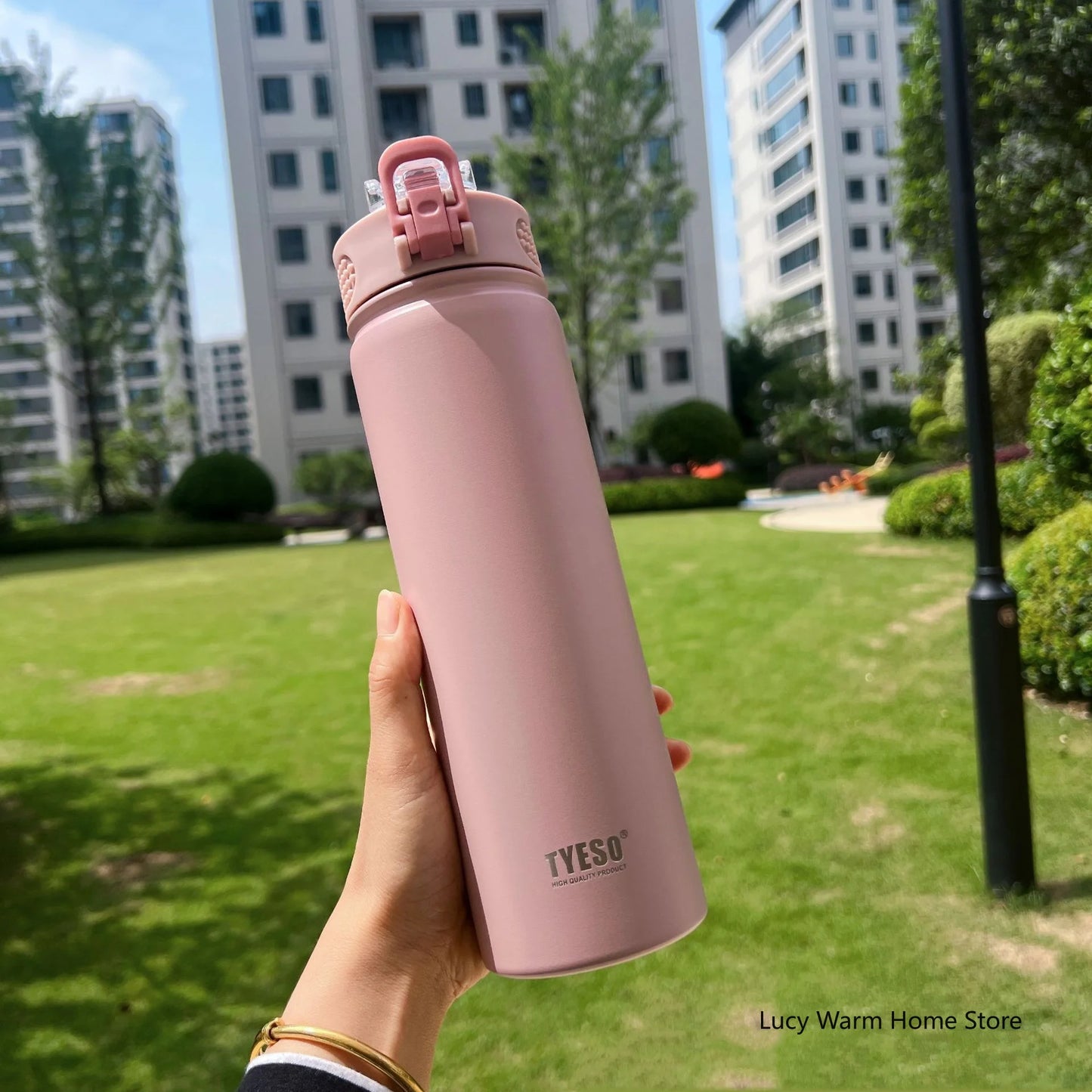 Thermal Water Bottle with Straw 750/600ML Stainless Steel Bottle Keeps Cold and Heat High Capacity Thermal Mug Thermos Bottle