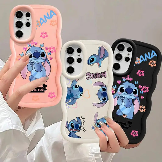 Disney Stitch Cute Case for Samsung Galaxy S24 S22 Ultra S23 S21 S20 FE A23 4G A32 A33 A53 A25 A24 A54 A73 A55 5G Soft Cover