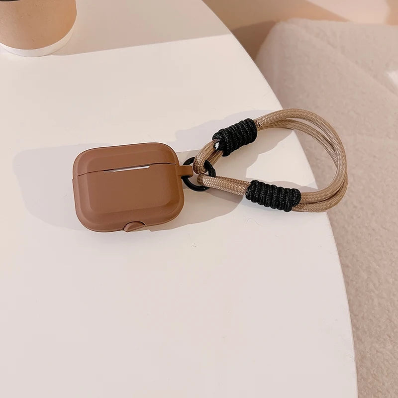 Soft Silicone Case For Airpods Pro 2 3 1 Luxury Wireless Earphone Protective Cover With Anti-lost Lanyard Headphone Accessories