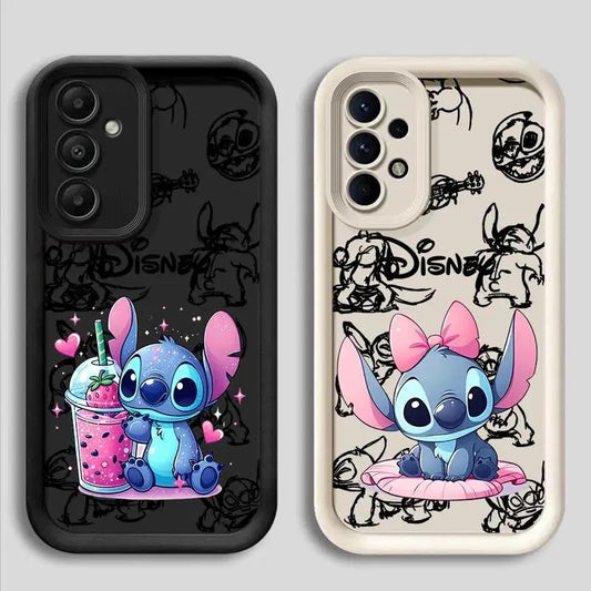 Phone Case for Samsung Galaxy A15 A25 A35 A55 A51 A71 A72 A73 A52 A52s A53 A54 5G TPU Silicone Soft Disney Stitch Cartoon