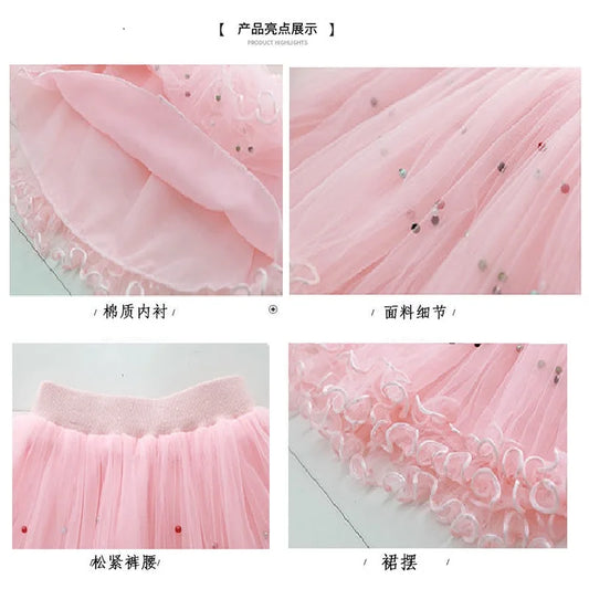 Baby Girls Tutu Fluffy Skirt Toddler Princess Ballet Dance Tulle Mesh Skirt Kids Cake Skirt Cute Girls Clothes Pettiskirt Skirt