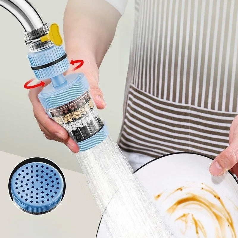 Removable and Washable 6-layer Faucet Filter Universal Splash-proof Water-saving Device Kitchen Tap Water Filter Nozzle