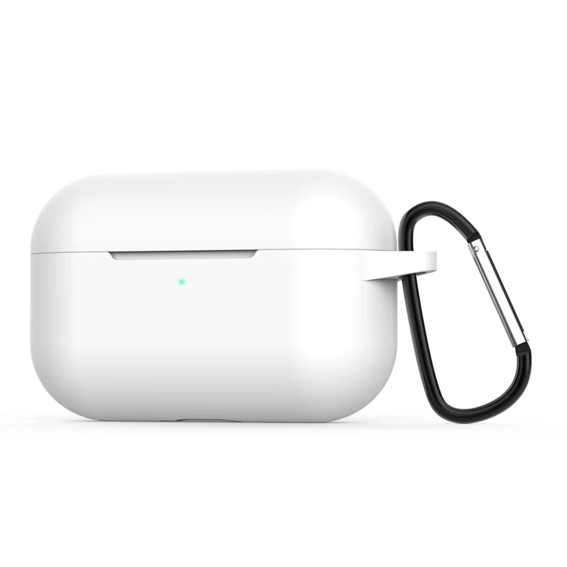 For AirPods Pro Protective Case Silicone New Solid Color Apple Airpods 2 1 Bluetooth Headset Soft Case Cover with Hook